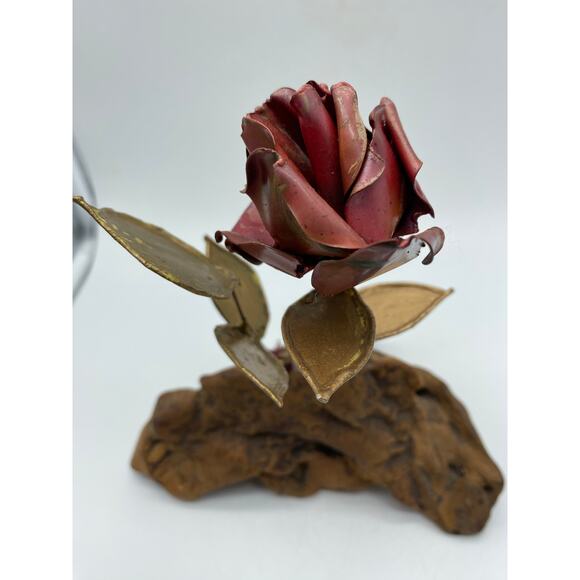 Vintage Metal Man Brutalist Flower and Driftwood Original‎ tag 70s Al Speert - Picture 8 of 8